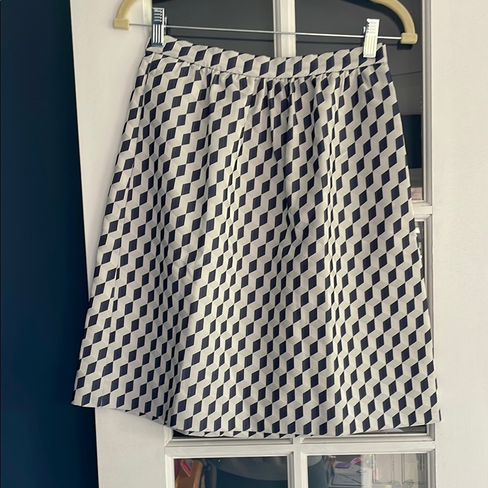 Geometric Black and White Skirt